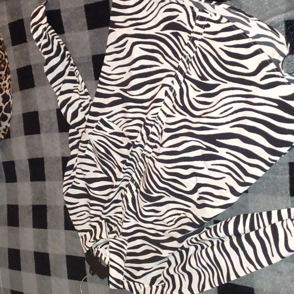 Button down zebra print shirt